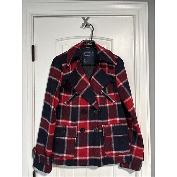 Plaid Multicolored American Eagle Outfitters Winter Jacket Size Small - Picture 1 of 3